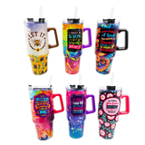 40 oz Insulated Printed Cup Assortment Floor Display - 24 Pieces Per Retail Ready Display 88523 NOVELTY INC