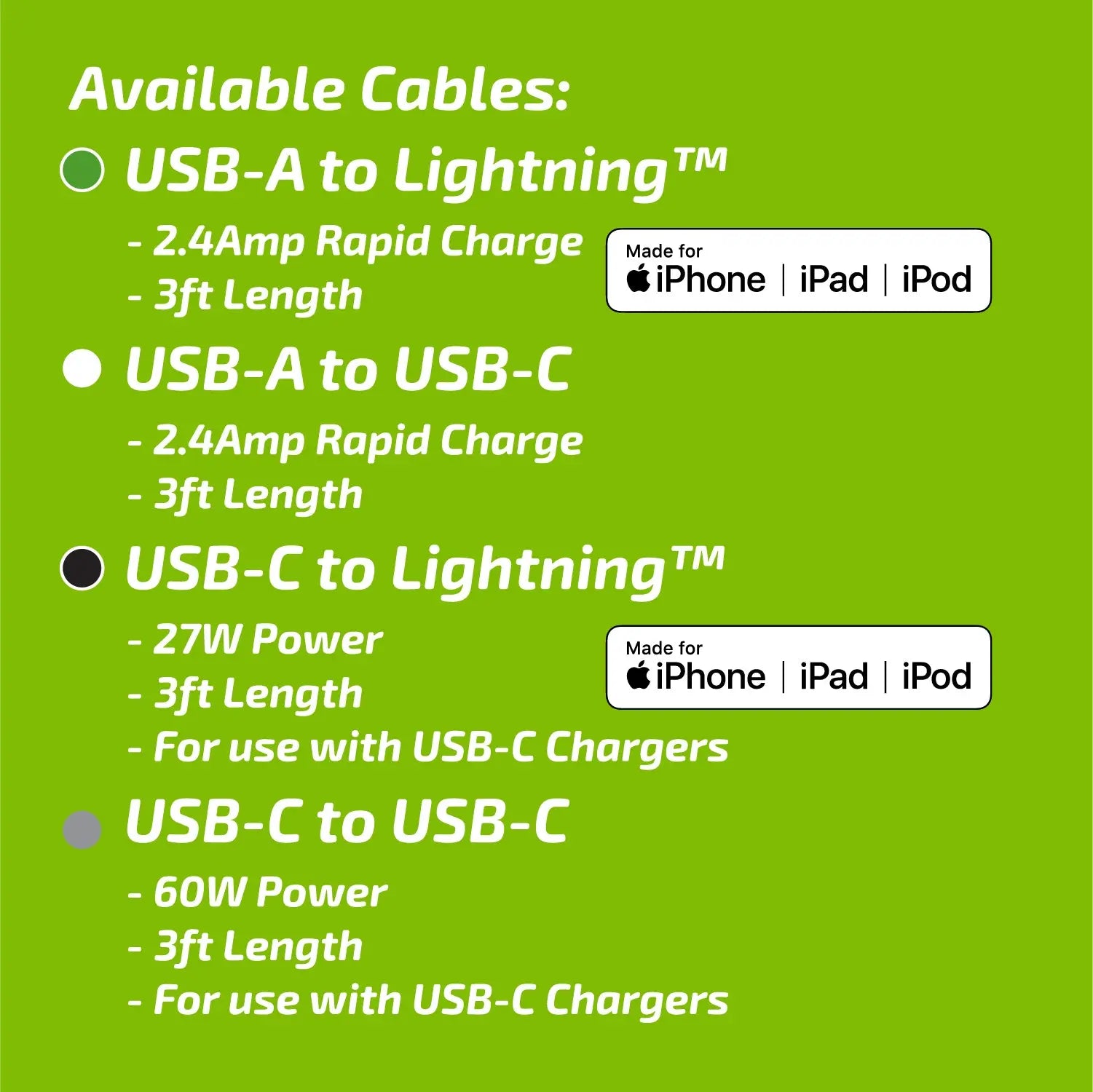Charging Cable Magnetic Cloth Assortment- 6 Pieces Per Retail Ready Display 25070 GADGET GEAR