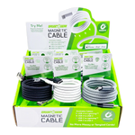 Charging Cable Magnetic Cloth Assortment- 6 Pieces Per Retail Ready Display 25070 GADGET GEAR