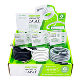 Charging Cable Magnetic Cloth Assortment- 6 Pieces Per Retail Ready Display 25070 GADGET GEAR