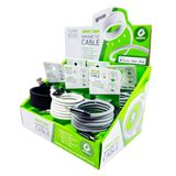 Charging Cable Magnetic Cloth Assortment- 6 Pieces Per Retail Ready Display 25070 GADGET GEAR