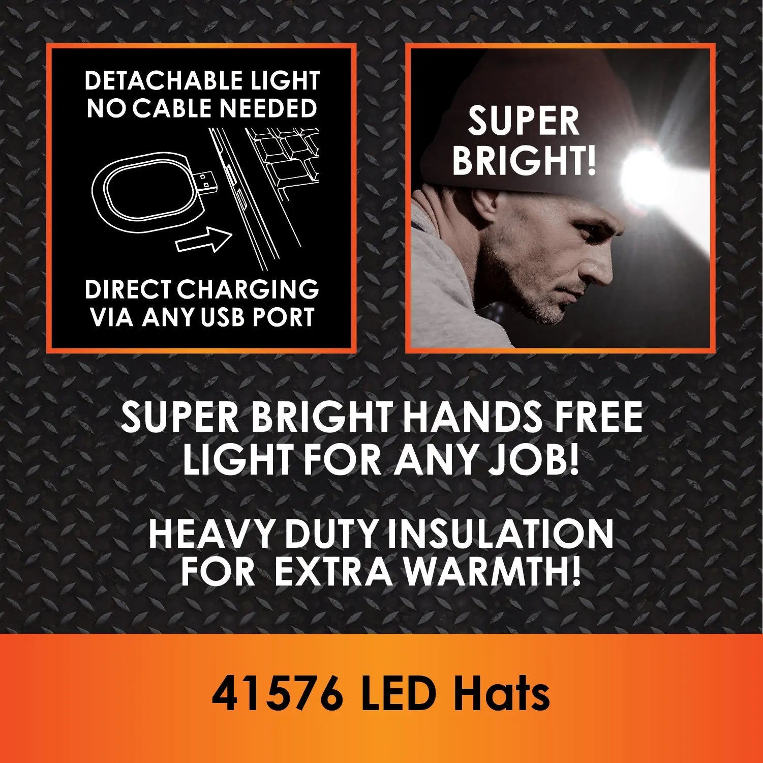 LED Knit Hat Floor Display Kit 24 Pieces Per Retail Ready Display 88466 ROUGHNECK