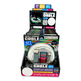 Charging Cable LED Light-Up Assortment - 6 Pieces Per Retail Ready Display 88472 CAR VIBEZ