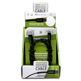 Charging Cable Reinforced Assortment 3FT 2.4 Amp - 6 Pieces Per Retail Ready Display 88476 GADGET GEAR