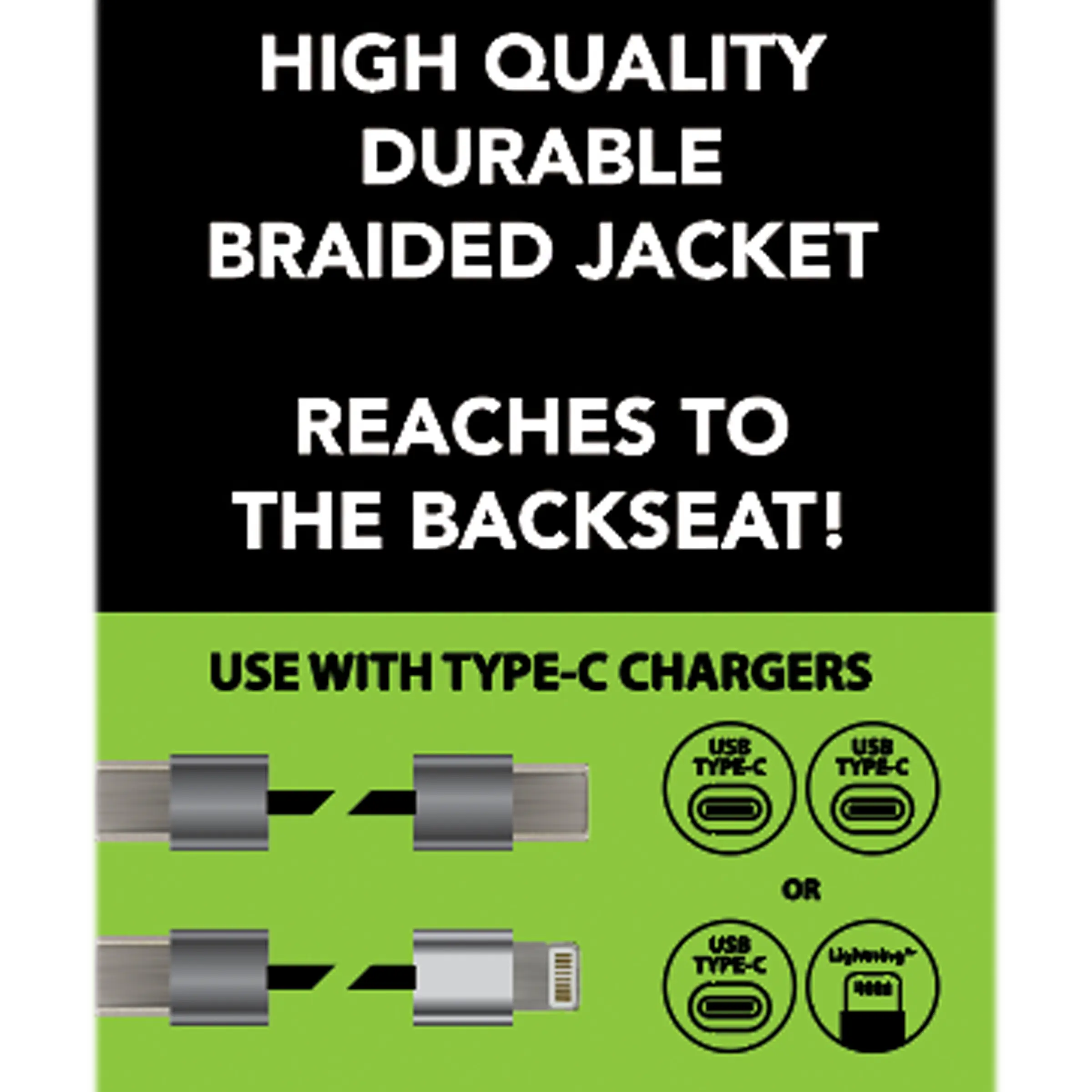 10FT Charging Cable Refill Kit Assortment - 24 Pieces Per Pack 88481 GADGET GEAR
