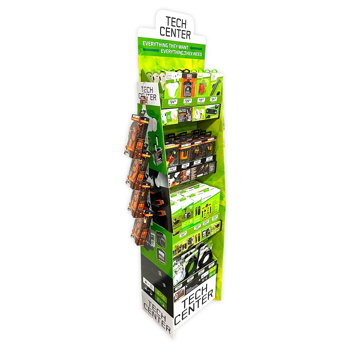Tech Gift Center Assortment Floor Display - 62 Pieces Per Retail Ready Display 88488 NOVELTY INC