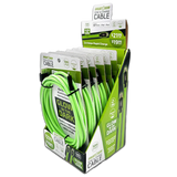 Charging Cable Glow in The Dark Assortment 10FT - 6 Pieces Per Retail Ready Display 88498 GADGET GEAR