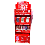 Valentine's Day Glass and Gift Assortment Floor Display - 81 Pieces Per Retail Ready Display 88504 KIPP BROTHERS