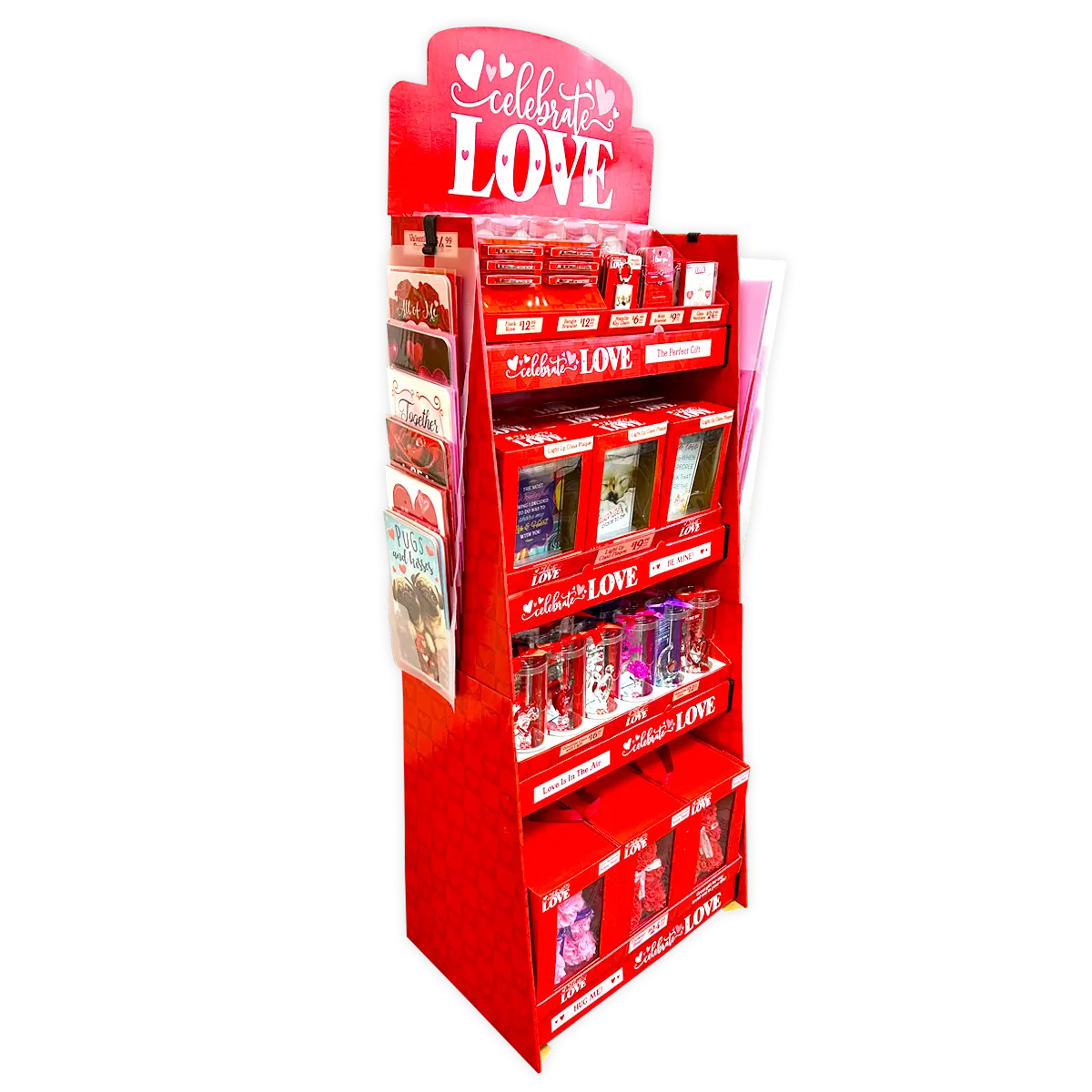 Valentine's Day Glass and Gift Assortment Floor Display - 81 Pieces Per Retail Ready Display 88504 KIPP BROTHERS