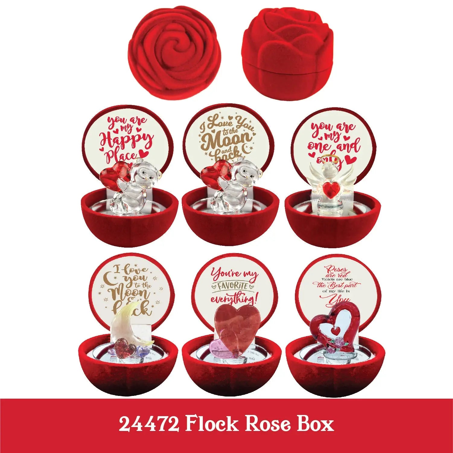 Valentine's Day Glass and Gift Assortment Floor Display - 81 Pieces Per Retail Ready Display 88504 KIPP BROTHERS