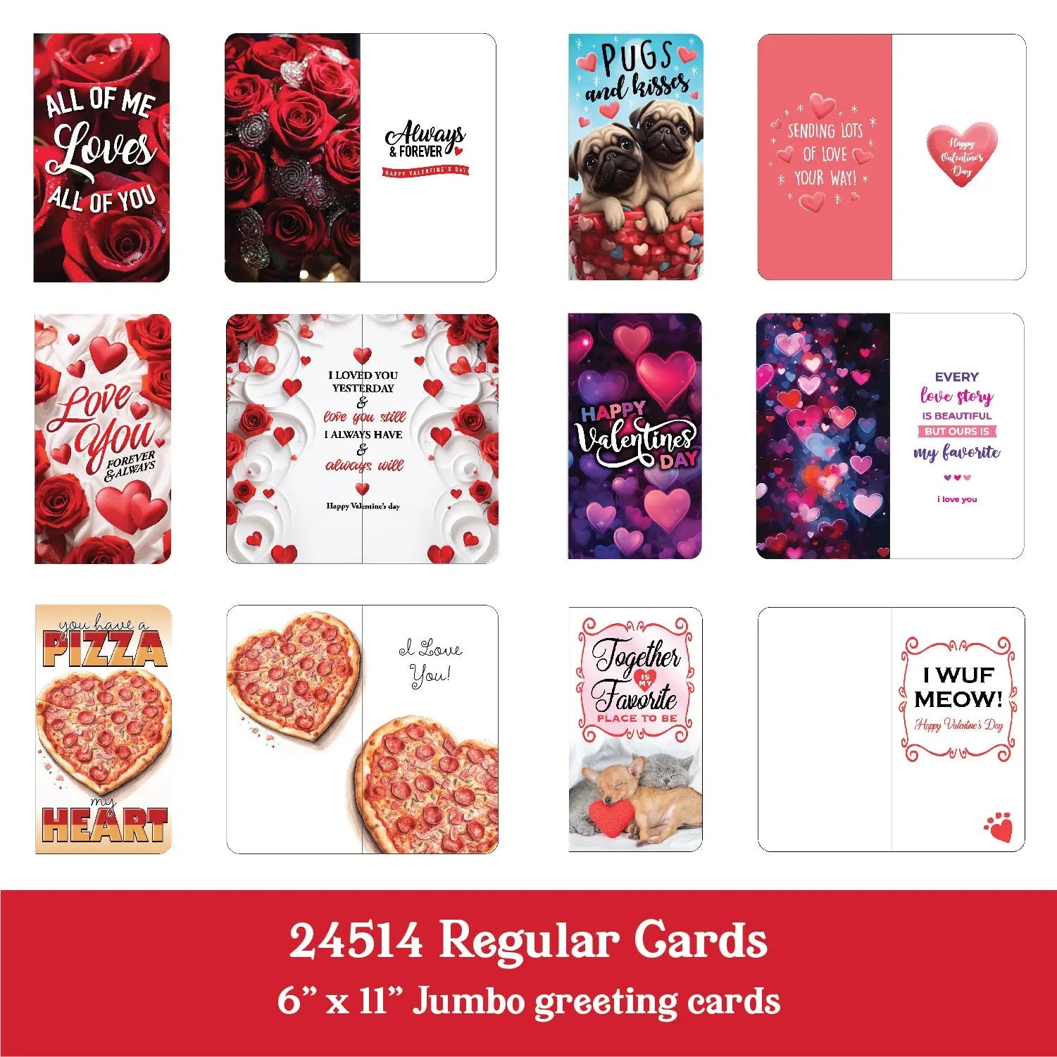 Valentine's Day Glass and Gift Assortment Floor Display - 81 Pieces Per Retail Ready Display 88504 KIPP BROTHERS