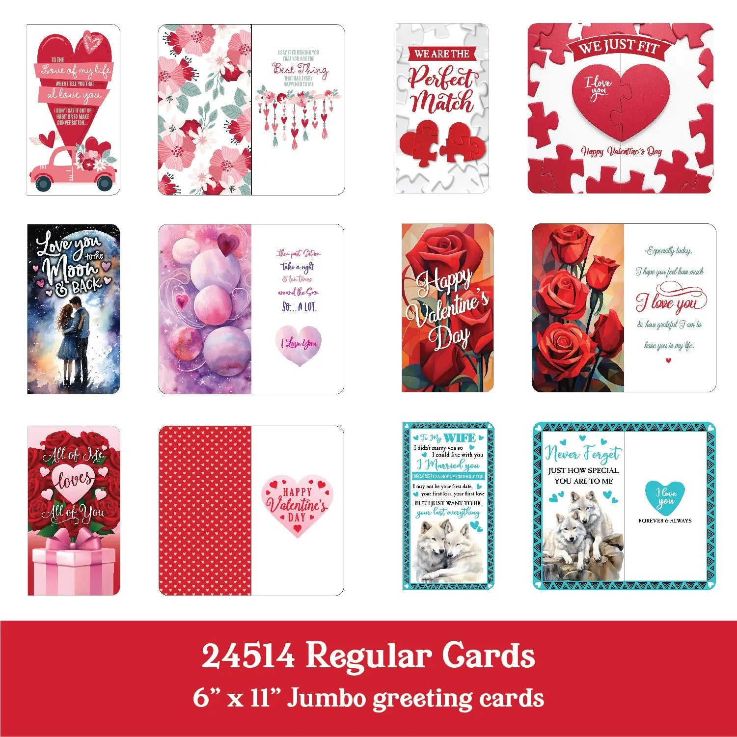 Valentine's Day Glass and Gift Assortment Floor Display - 81 Pieces Per Retail Ready Display 88504 KIPP BROTHERS