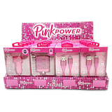 Car Charger / Wall Charger / Charging Cable Pink Power Assortment - 20 Pieces Per Retail Ready Display 88527 GADGET GEAR
