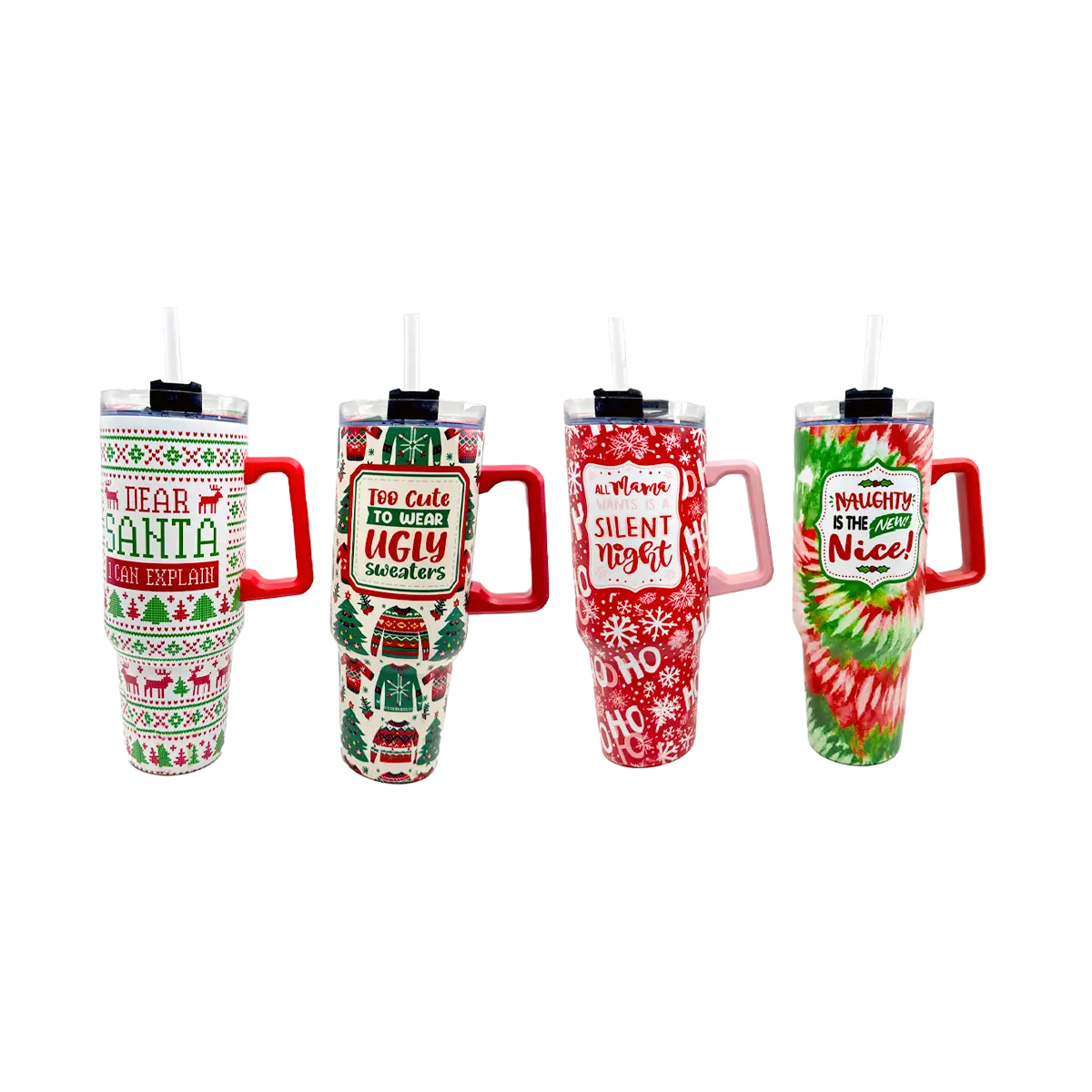 40 oz Stainless-Steel Insulated Seasonal Cups - 12 Pieces Per Retail Ready Display 88572 ROUGHNECK