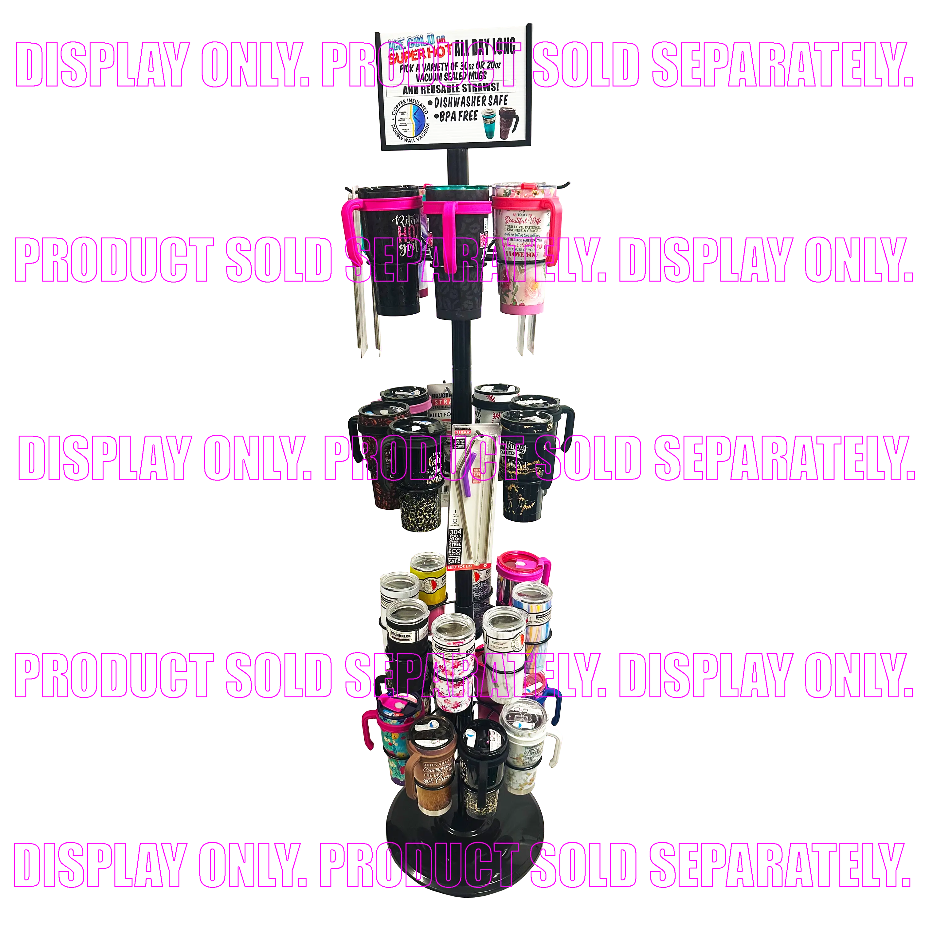 Merchandising Fixture - Cup Spinner Rack ONLY 976070 NOVELTY INC