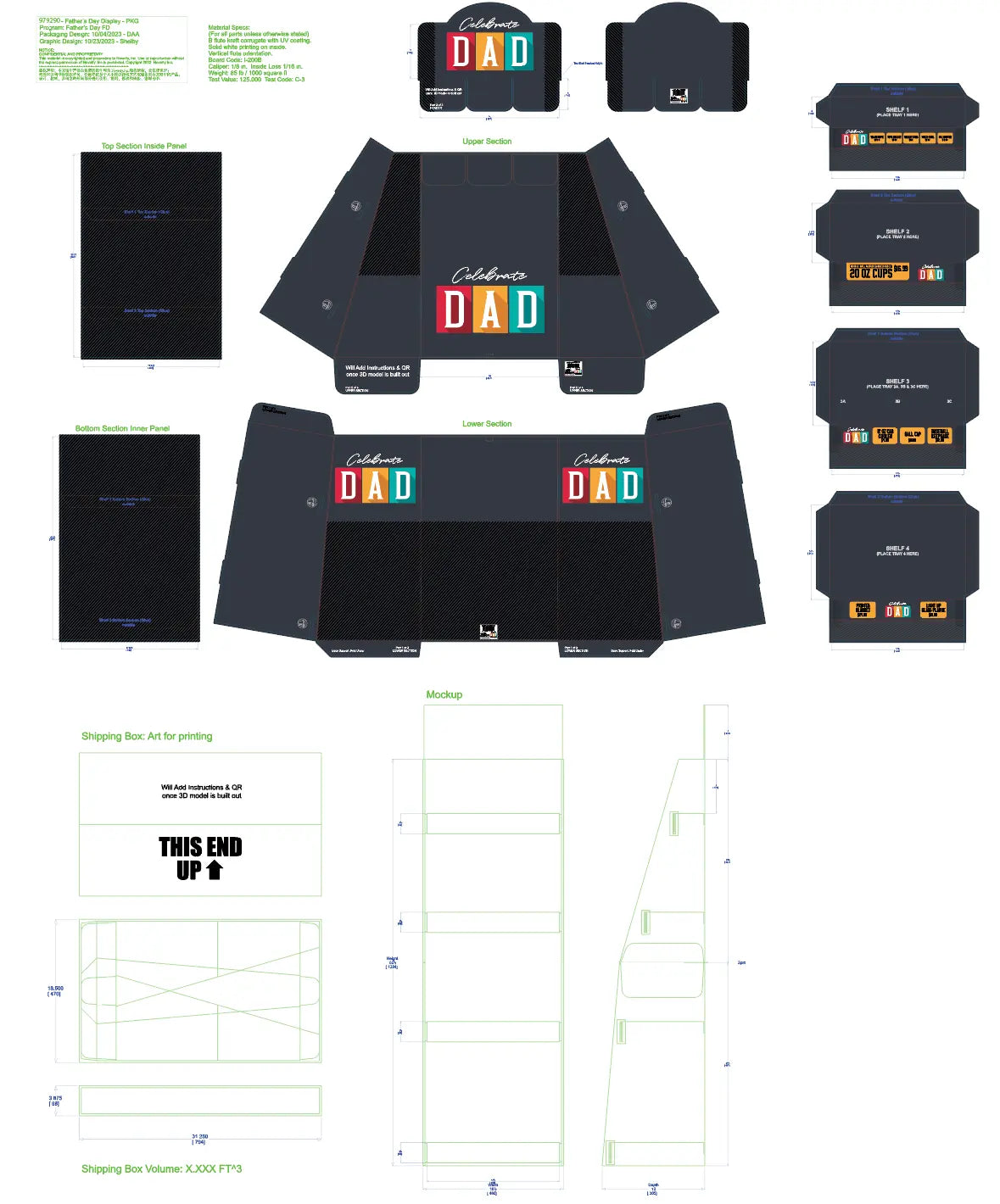 Father's Day Assortment Floor Display - 72 Pieces Per Retail Ready Display 88526 KIPP BROTHERS
