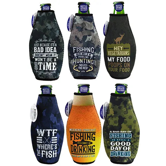 Neoprene 16 Oz Bottle Suit Cooler - 6 Pieces Per Retail Ready Display 22465 POLAR GEAR