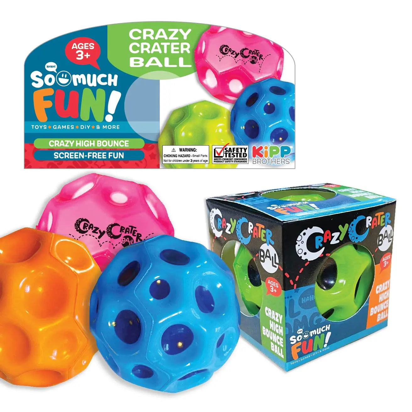 Crazy Crater Bounce Ball - 12 Pieces Per Pack 22929 KIPP BROTHERS