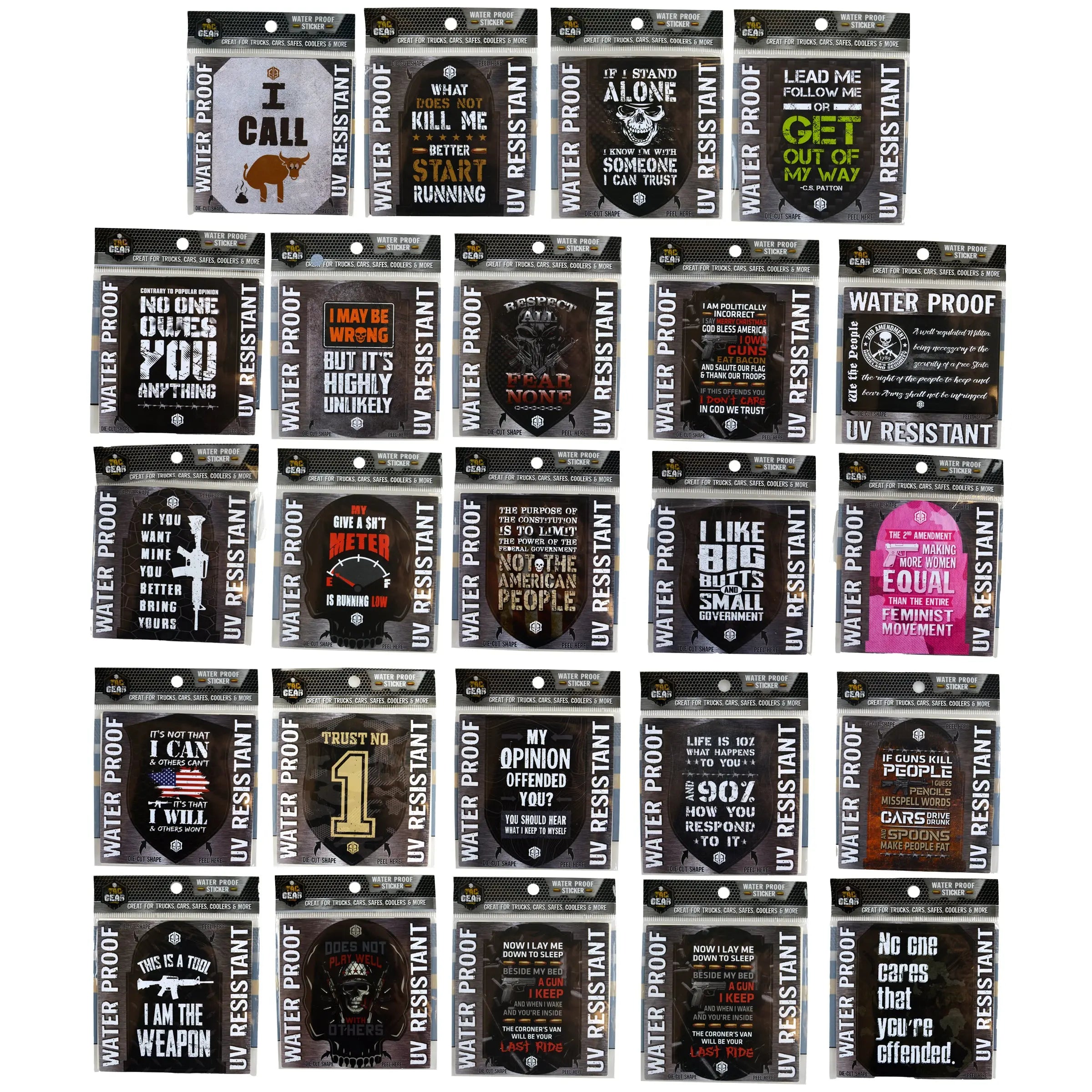 Patriotic Tac Gear Insulated Cup and Accessory Assortment - 84 Pieces Per Retail Ready Display 88387 TAC GEAR