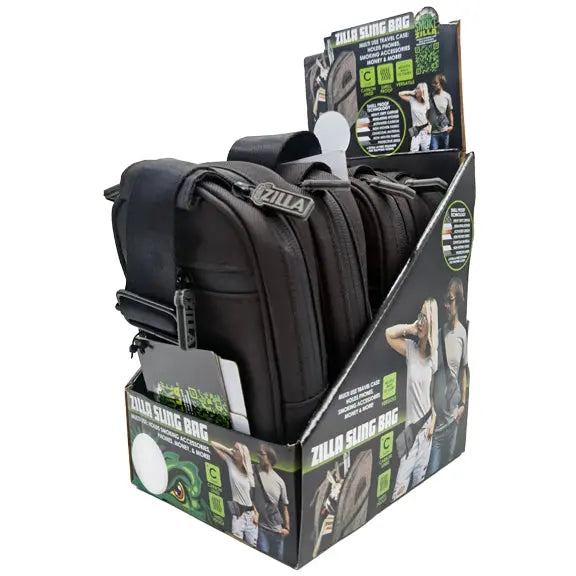 Smell Proof Canvas Crossbody Sling Bag - 4 Pieces Per Retail Ready Display 23238 SMOKEZILLA