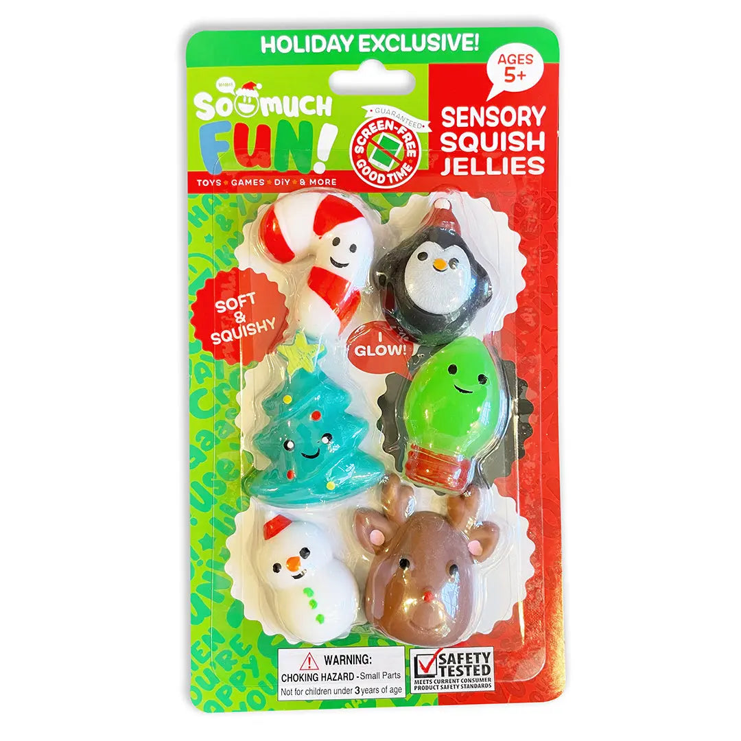 Christmas Squish Jellies 6 Pack Set - 12 Pieces Per Pack 23492 KIPP BROTHERS