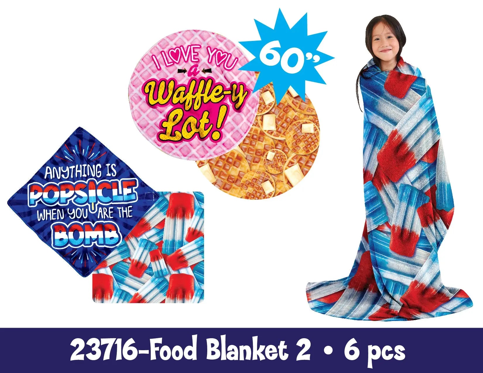 Blanket Plush Assortment Floor Display - 36 Pieces Per Retail Ready Display 88461 KIPP BROTHERS