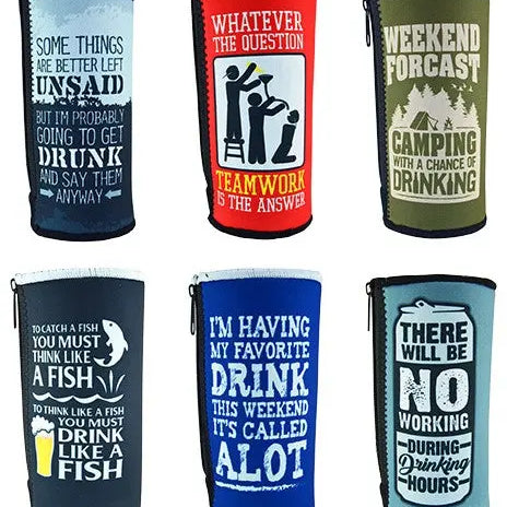 Neoprene 24 Oz Can and Bottle Cooler - 6 Pieces Per Retail Ready Display 23809 POLAR GEAR