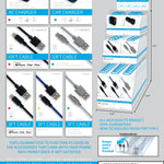 Cell Phone Accessories Tech Basics Kit Assortment - 56 Pieces Per Retail Ready Display 88302 NOVELTY INC