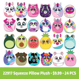Plush Pillow Fluffy Stuffy Assortment Floor Display - 24 Pieces Per Retail Ready Display 88375 KIPP BROTHERS