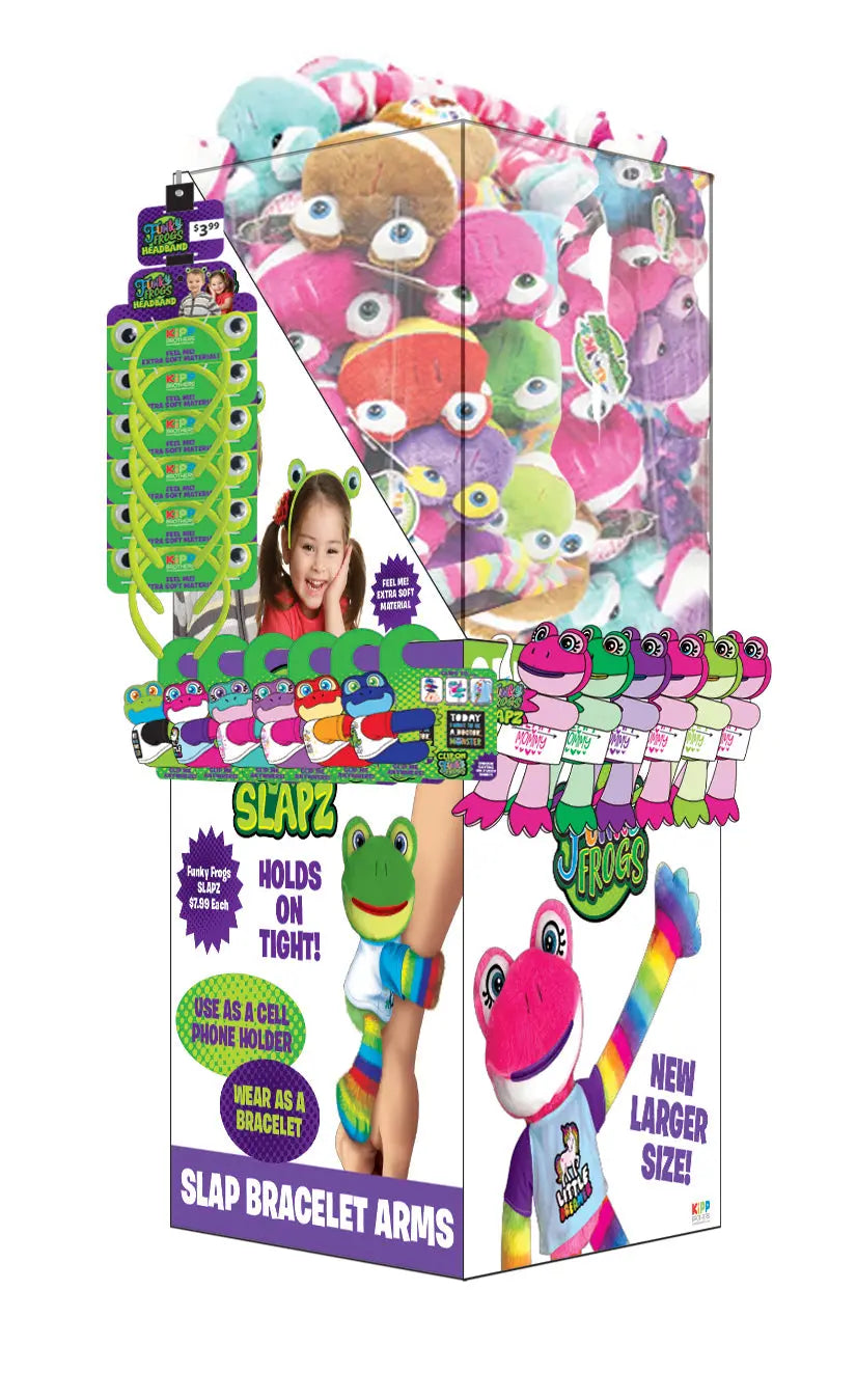 Plush Long Arm Frog Assortment Floor Display - 39 Pieces Per Retail Ready Display 88275 KIPP BROTHERS