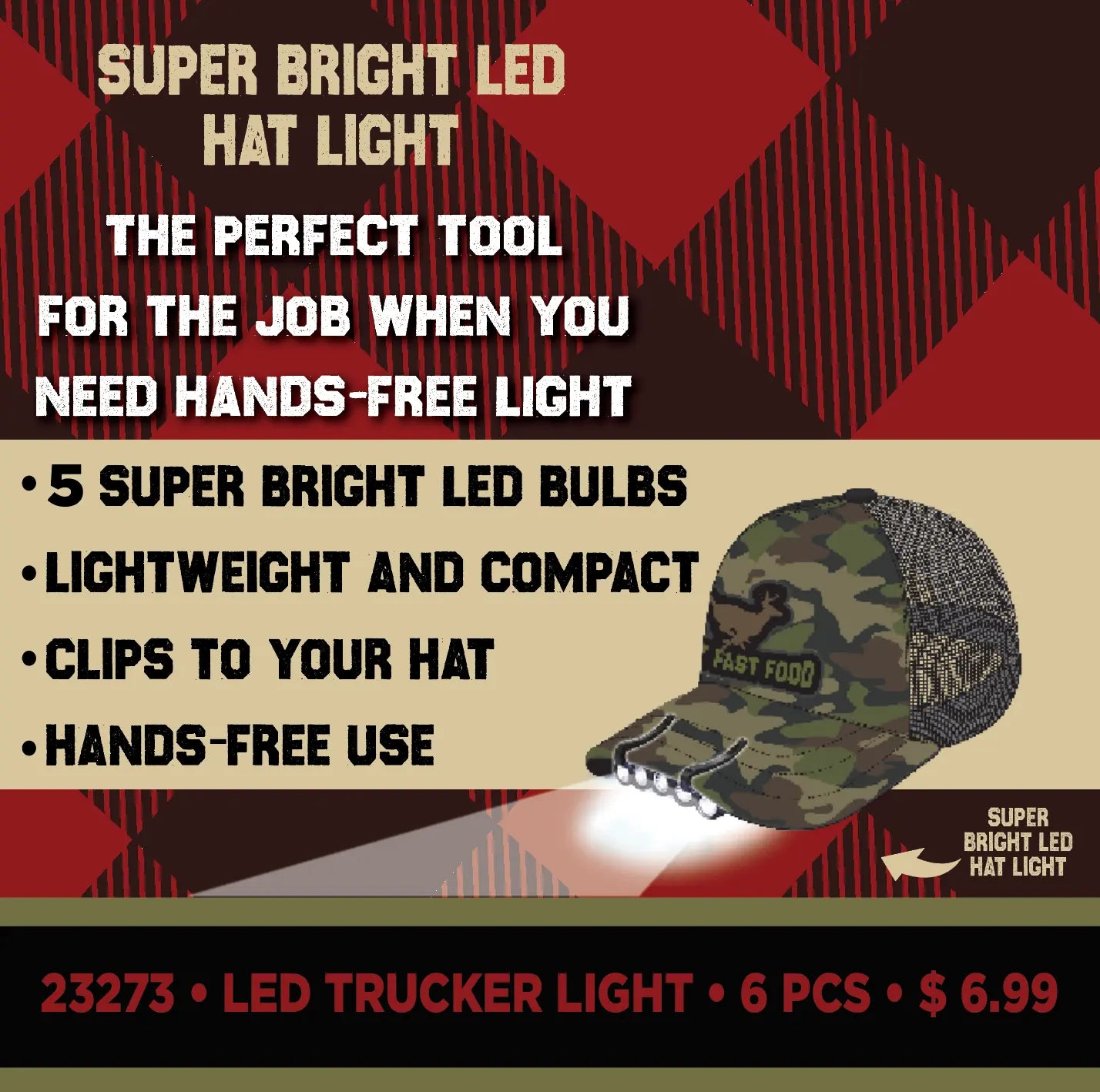 Trucker Hat Ball Cap Assortment Floor Display - 72 Pieces Per Retail Ready Display 88404 NOVELTY INC