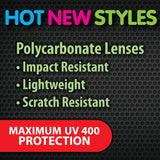 Sunglasses Sport Rayz Assortment Floor Display - 48 Pieces Per Retail Ready Display 88442 DRIVER'S EDGE