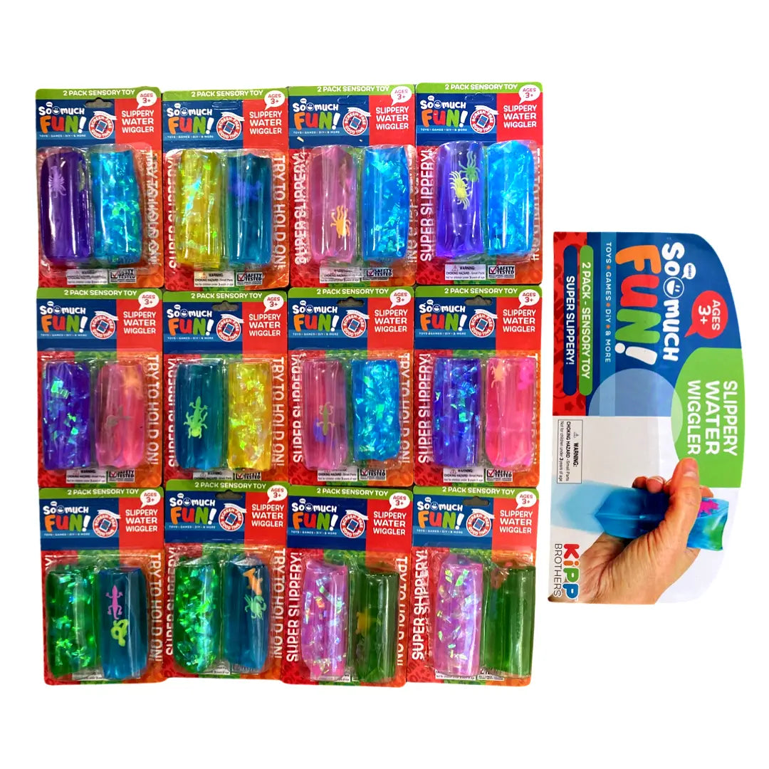 Squish and Squeeze Water Wiggler 2 Pack Set - 12 Pieces Per Pack 22979 KIPP BROTHERS