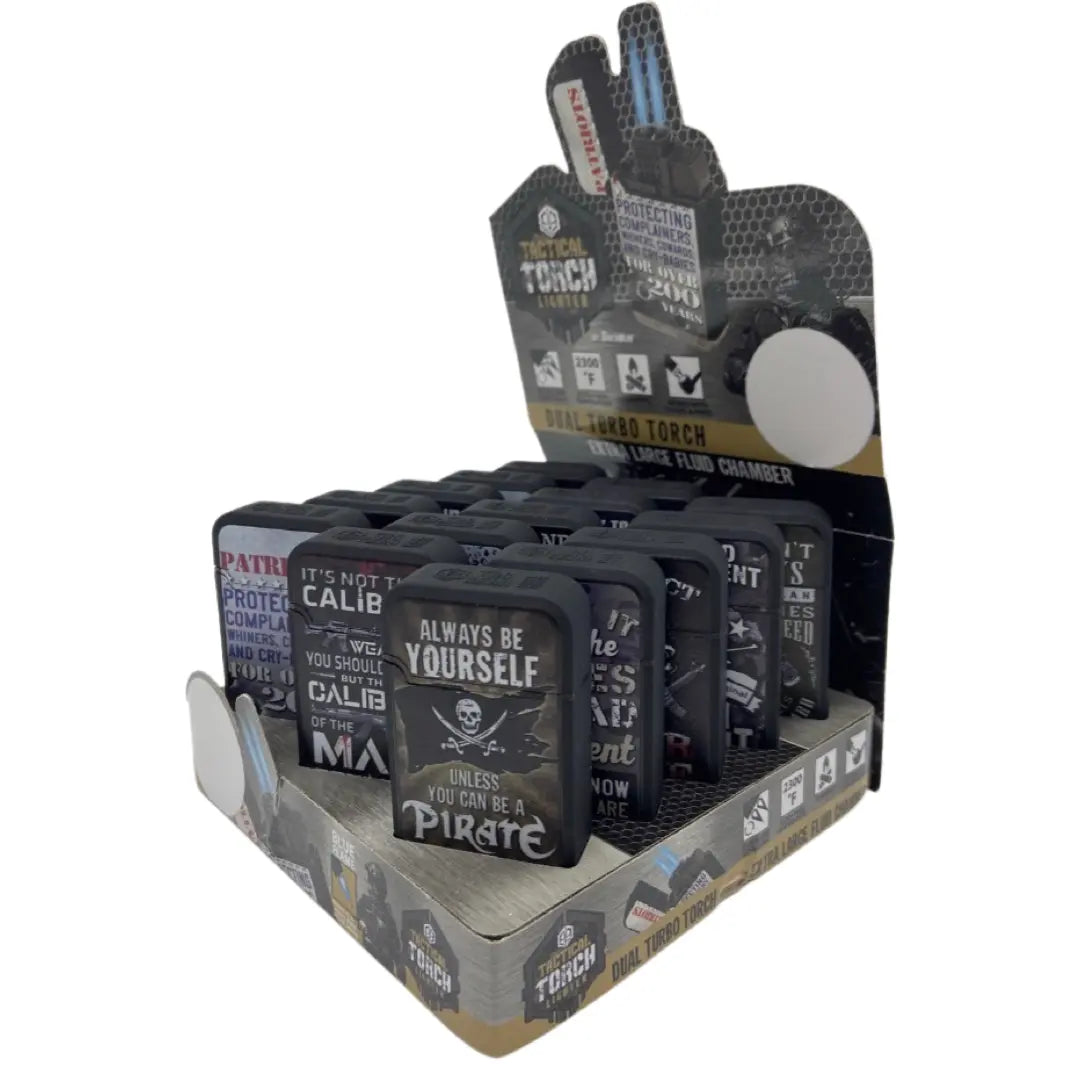 Patriotic Tac Gear Dual Torch Lighter- 15 Pieces Per Retail Ready Display 23086 TAC GEAR