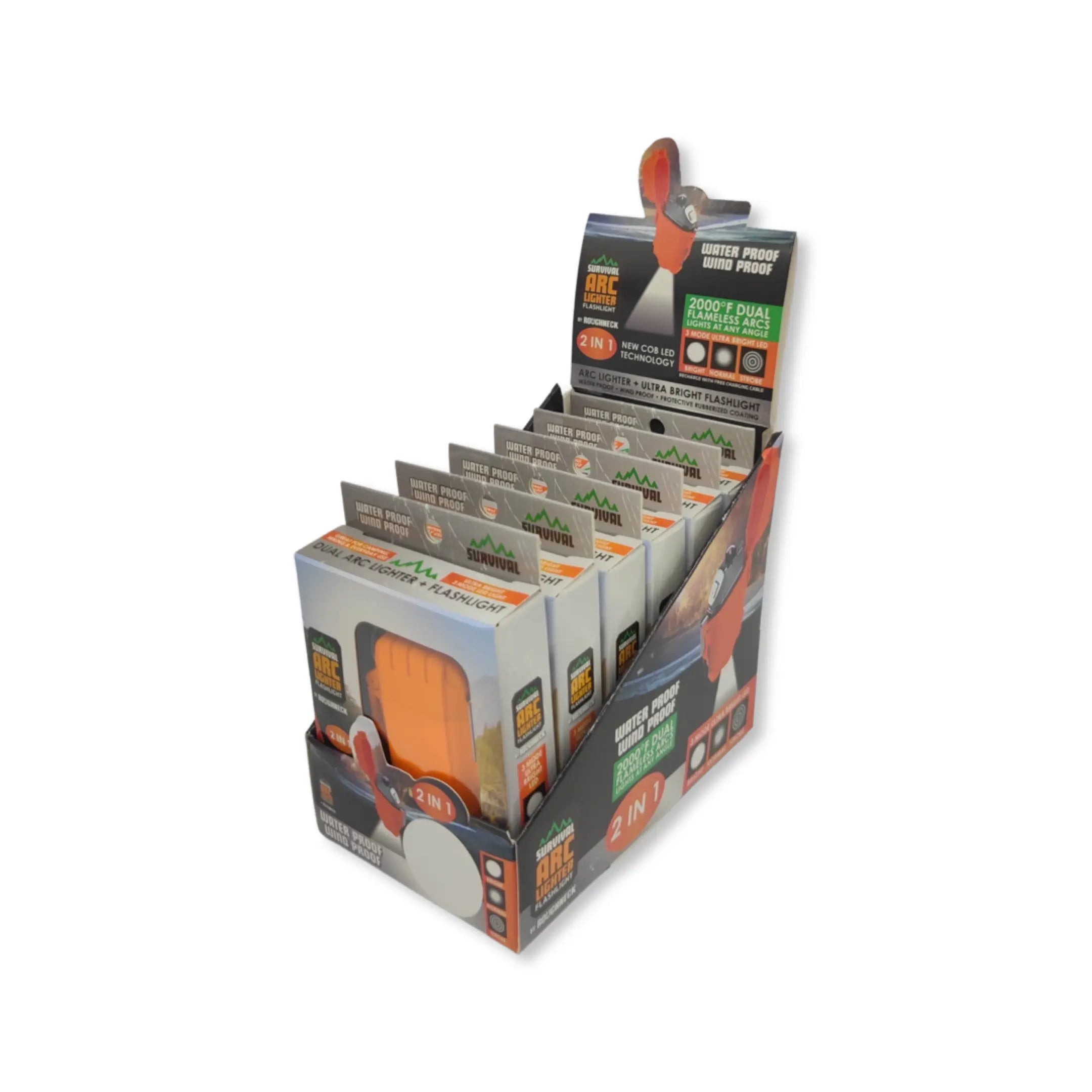 Electric Arc Lighter with LED Flashlight - 6 Pieces Per Retail Ready Display 23394 SMOKEZILLA