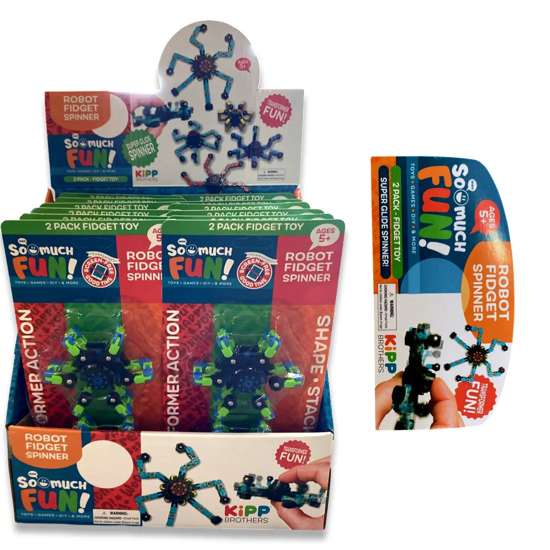 Micro Robot Spinner 2 Pack 12 Pieces Per Retail Ready Display 23023 KIPP BROTHERS