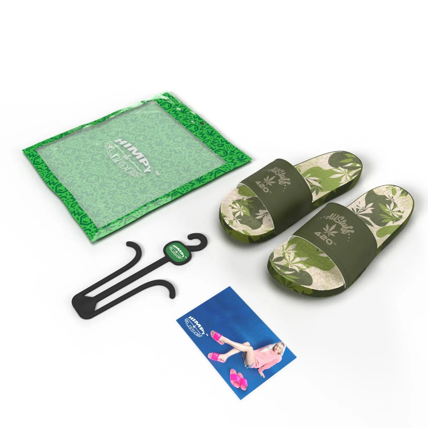 Himpy Slides - Mens Jack Herer Desert Sand Sandal - 1 Pair Per Pack ALL STUFF 420
