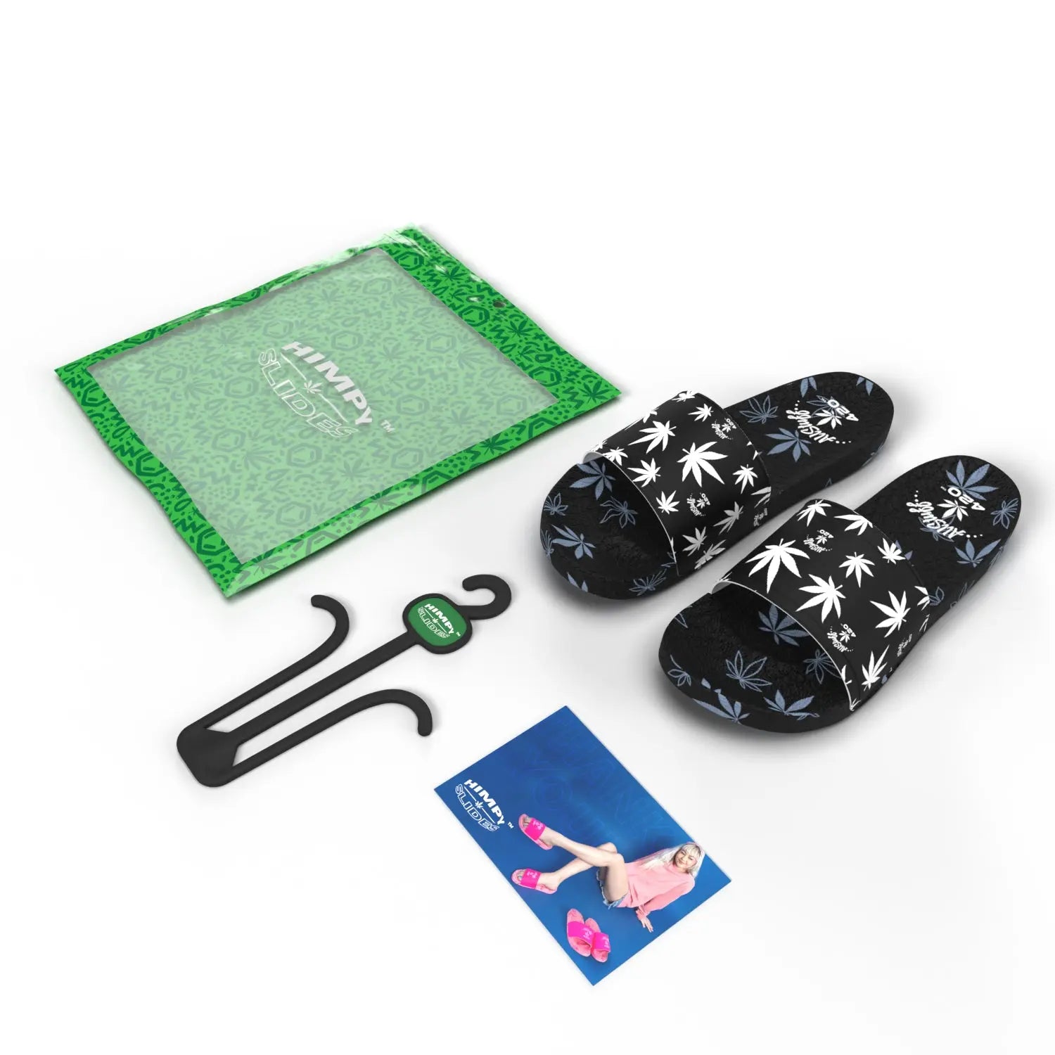 Himpy Slides - Mens Cookies and Cream Black Sandal - 1 Pair Per Pack ALL STUFF 420