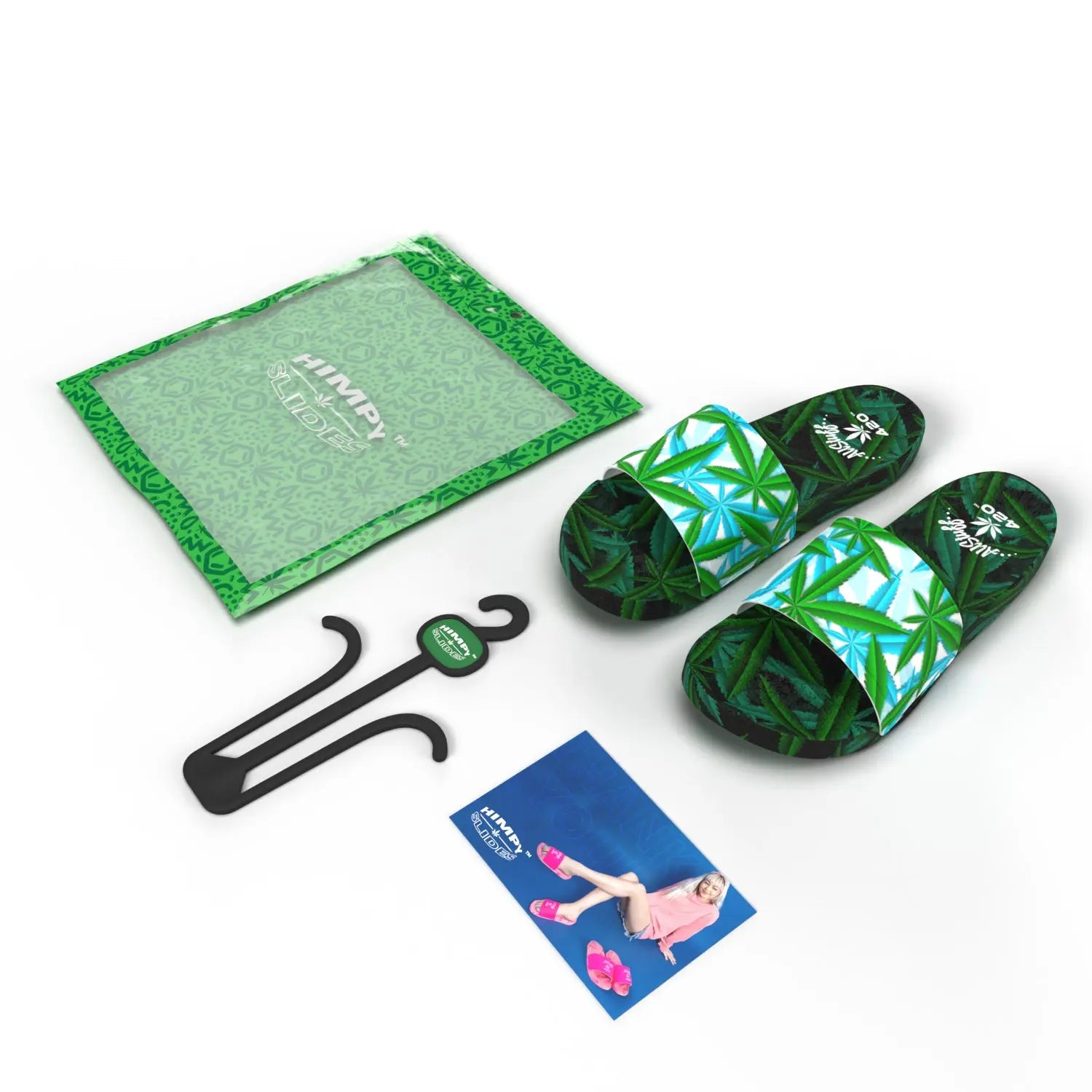 Himpy Slides - Mens Forbidden Green Moss Sandal - 1 Pair Per Pack ALL STUFF 420