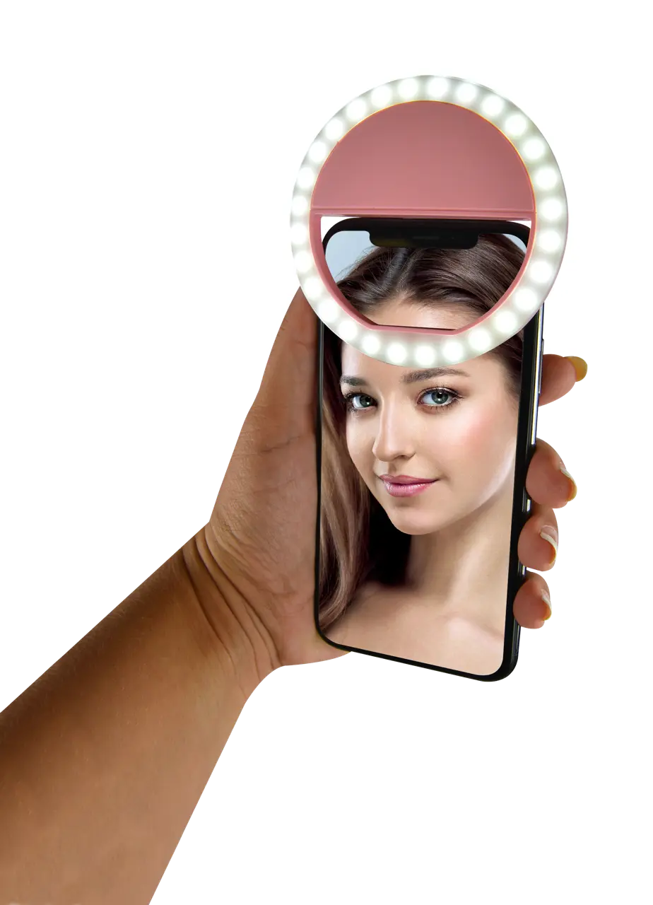 Rechargeable Clip On Selfie Light - 6 Pieces Per Retail Ready Display 22068 GADGET GEAR