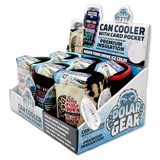 Neoprene Can and Bottle Cooler with Card Pocket - 6 Pieces Per Retail Ready Display 23737