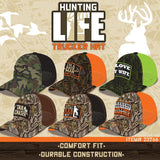 Trucker Hat Hunting Life Ball Cap - 6 Pieces Per Retail Ready Display 23766