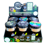 Printed Lid Butt Bucket Ashtray With Usb Coil Lighter & LED Light - 6 Per Retail Ready Wholesale Display 23805