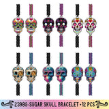 Sugar Skull Bracelet - 12 Pieces Per Retail Ready Display 23986