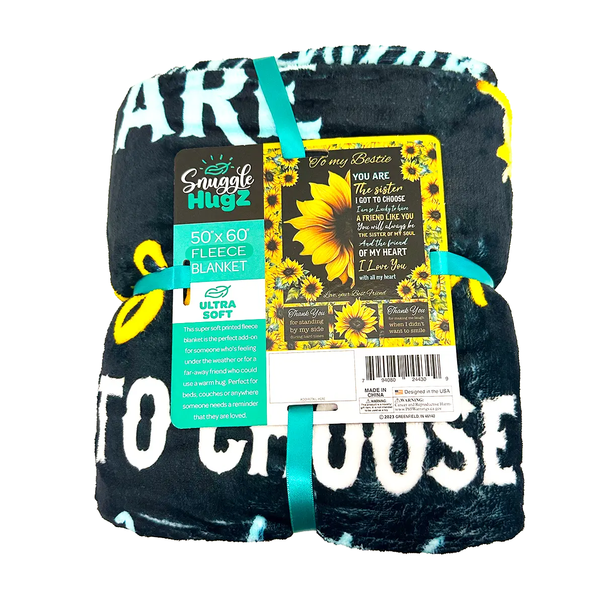Family Printed Blanket - 6 Pieces Per Retail Ready Display 24430 KIPP BROTHERS
