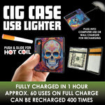 Cigarette Case with USB Coil Lighter Canada Themed Designs - 8 Pieces Per Retail Ready Display 41732 SMOKEZILLA