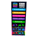 Car Mood Lighting with Remote - 6 Pieces Per Retail Ready Display 24694