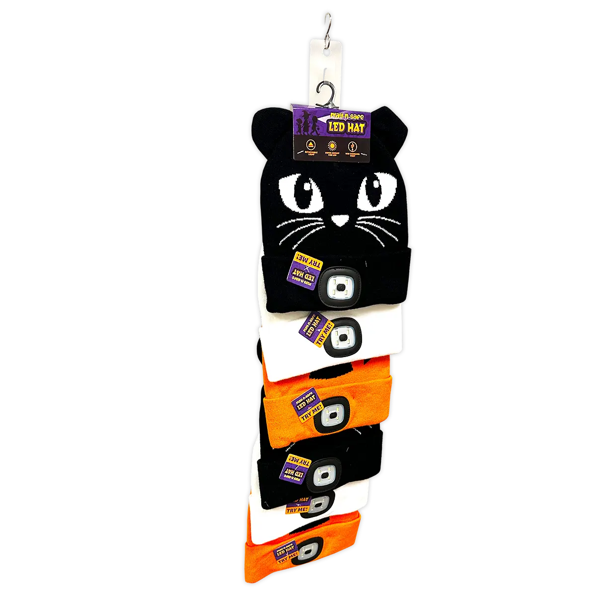 LED Halloween Hats 6 Pieces Per Retail Ready Display 24804 KIPP BROTHERS