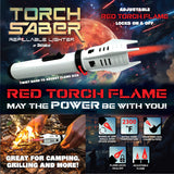 Torch Saber Torch Lighter with Red Flame - 6 Pieces Per Retail Ready Display 25028