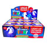 Squish and Squeeze Light-Up Octopus Toy - 12 Pieces Per Retail Ready Display 25035